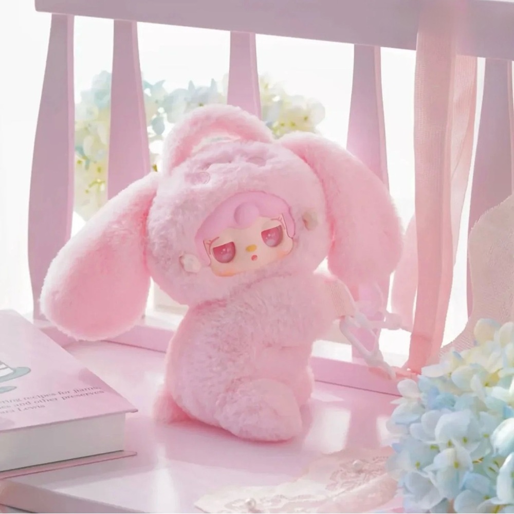 Yooki Accompany Plush Crossbody Pink Bunny